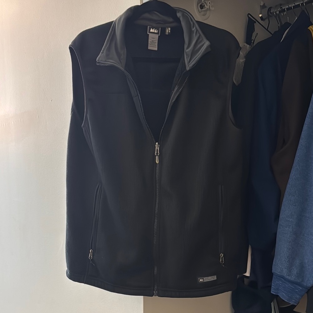 REI Charcoal Gray Fleece Vest